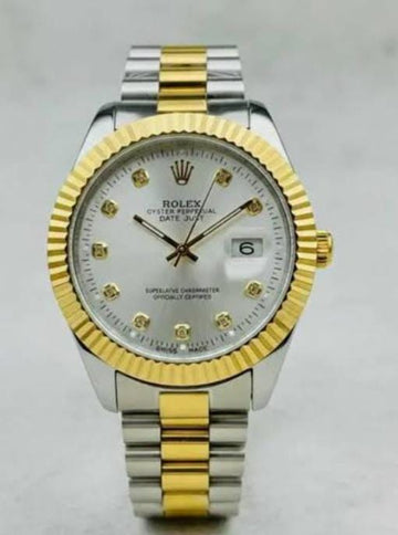 Rolex watch White&gold dial good quality